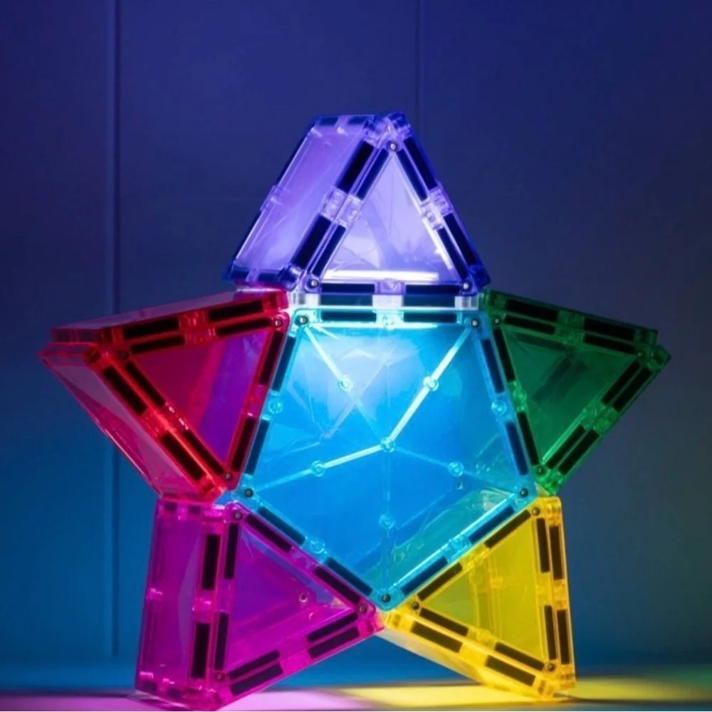 NEW CONNETIX Magnetic Tiles Light Star Pack 28pc